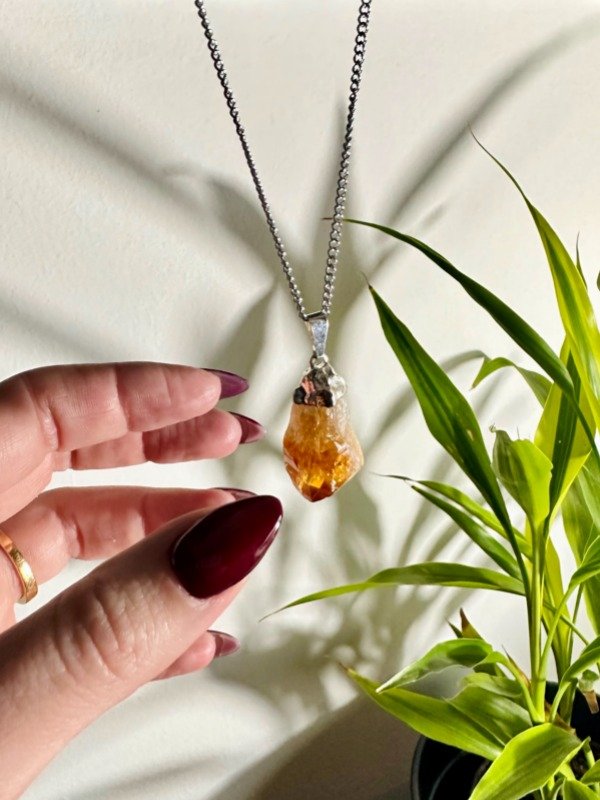 Producto - Collar "Aura", Citrino (baño de plata) - Abundancia