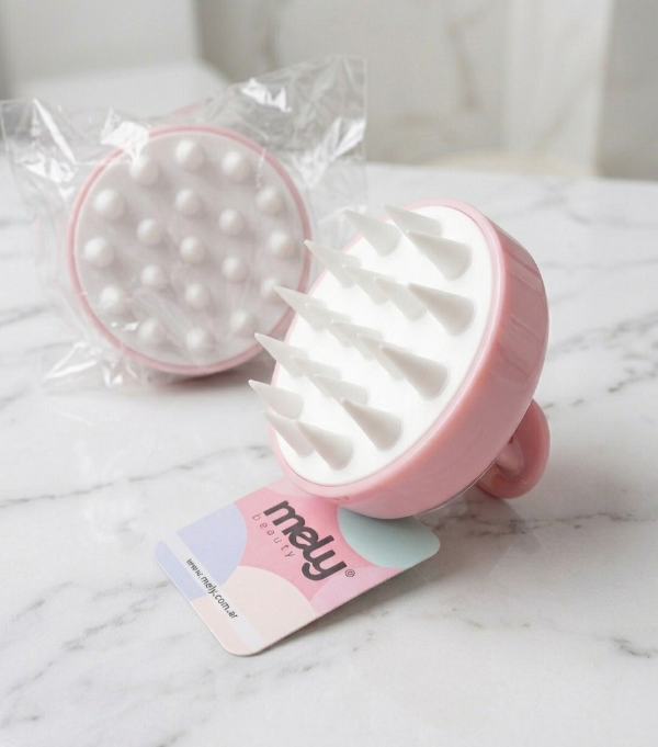 Producto - Cepillo masajeador de silicona ROSA