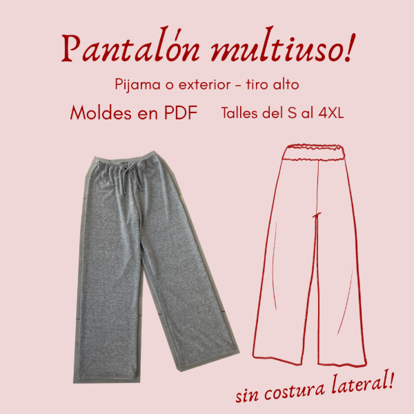 Producto - Molde PDF - Pantalon multiuso - pijama o exterior