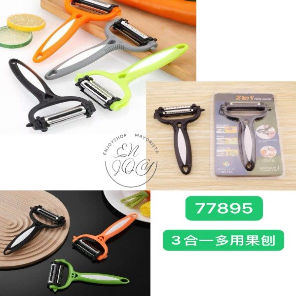 Producto - 3 EN 1 Pelapapas Pelador Papa Verdura Fruta 77895