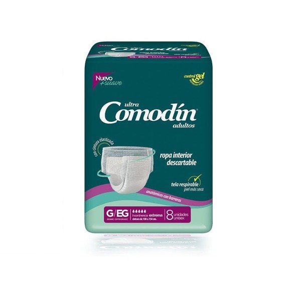 Producto - Comodin Ropa Interior Descartable Talle G/EG (8 unidades)