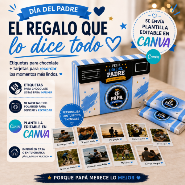 Producto - Box personalizada temática fútbol Día del padre