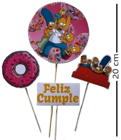 Producto - Set Toppers Simpsons x 1