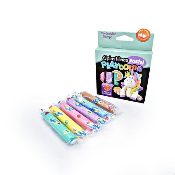 Producto - Plastilina Playcolor barra pastel x6 unidades 6161