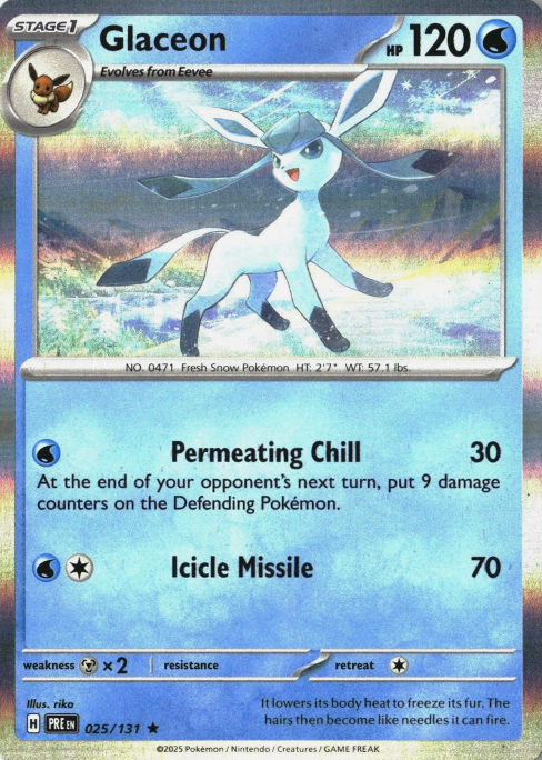 Producto - Glaceon - 025/131 - Prismatic Evolutions - Holo