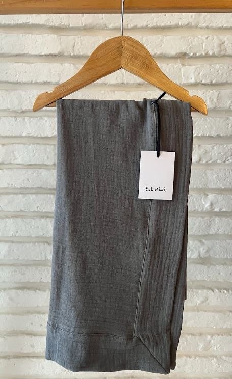 Producto - Manta gasa doble lisa gris topo