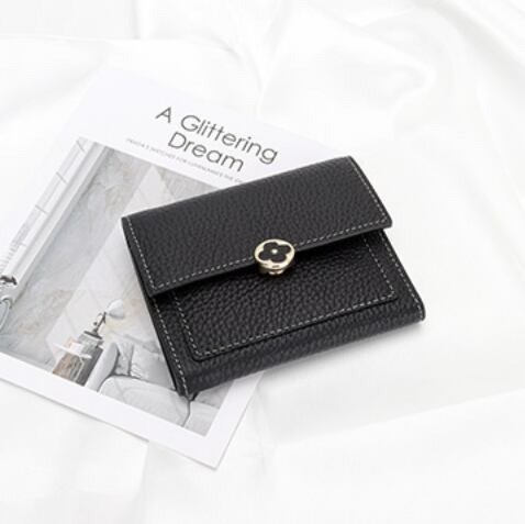 Producto - Billetera con aplique dorado trébol de la suerte - 1