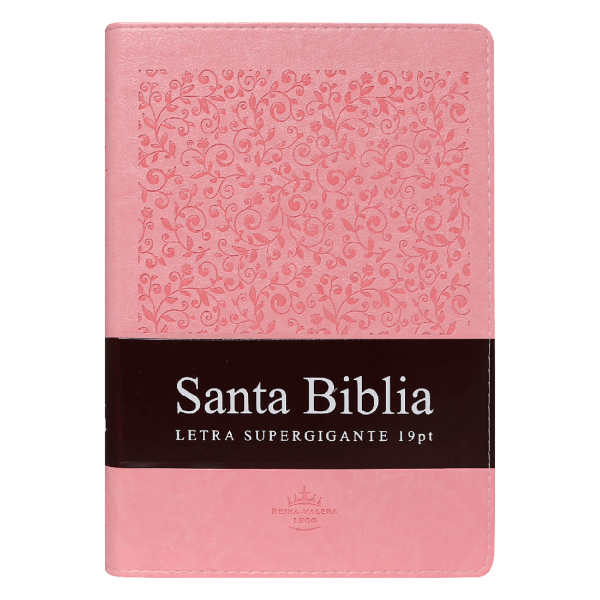 Producto - Biblia Reina Valera 1960 Letra Súper Gigante DuoTono Rosa Y Marrón
