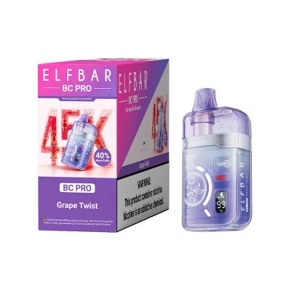 Producto - (POD DESCARTABLE) ELFBAR 45K BC PRO - GRAPE TWIST