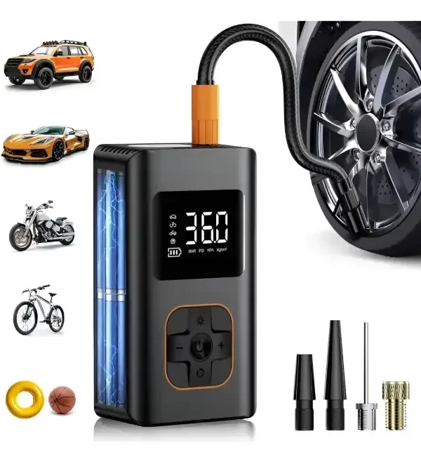 Producto - Mini Compresor De Auto Moto Pelota Pocket Con Linterna CZK5646