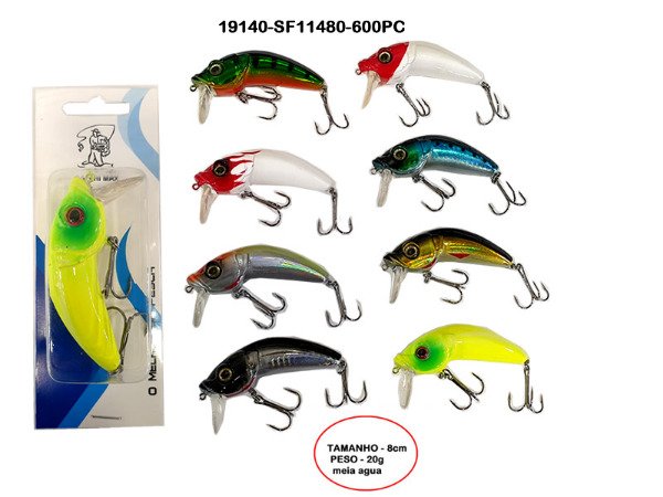 Producto - Señuelo Safari SF11480 Jumba 8cm 19gr Accion Media Agua Rattling
