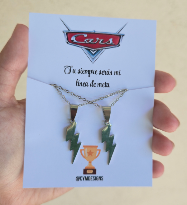 Producto - Collares para compartir rayo mcqueen y sally