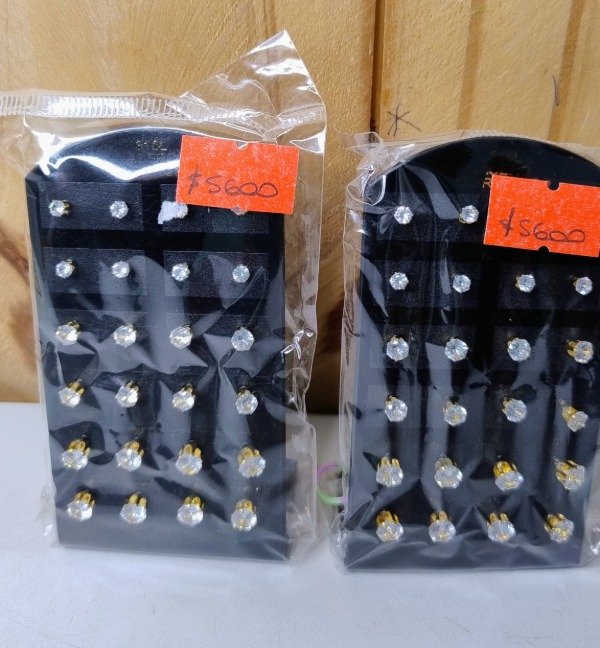 Producto - Aro piedra acero x 12 pares
