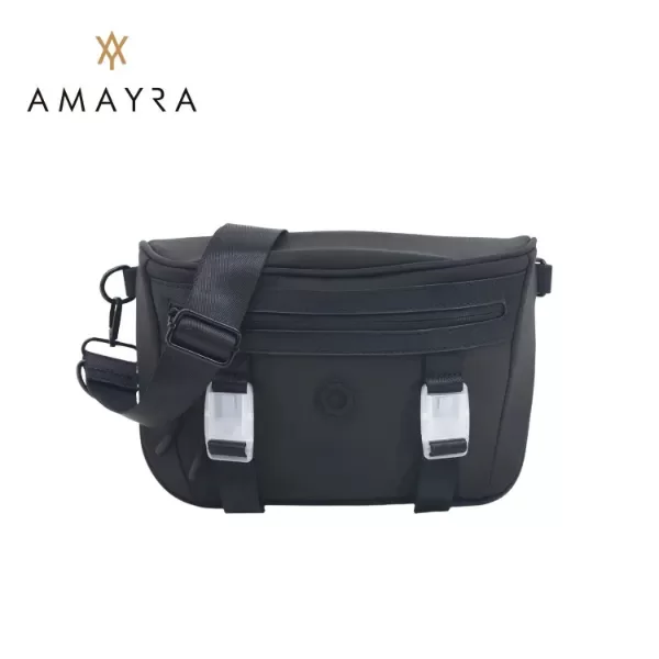 Producto - Riñonera Amayra doble hebilla negra 67-7400044 - 0