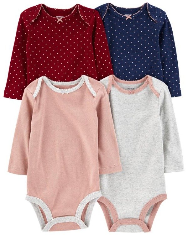 Producto - Pack 4 bodys Carters mangas largas