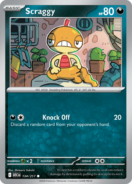 Producto - Scraggy - 134/217 (Poke Ball Reverse Holo)