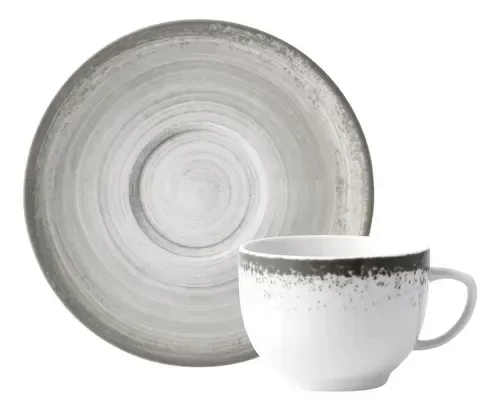 Producto - ESFERA TAZA TE C/PLATO GRIS SCHMIDT