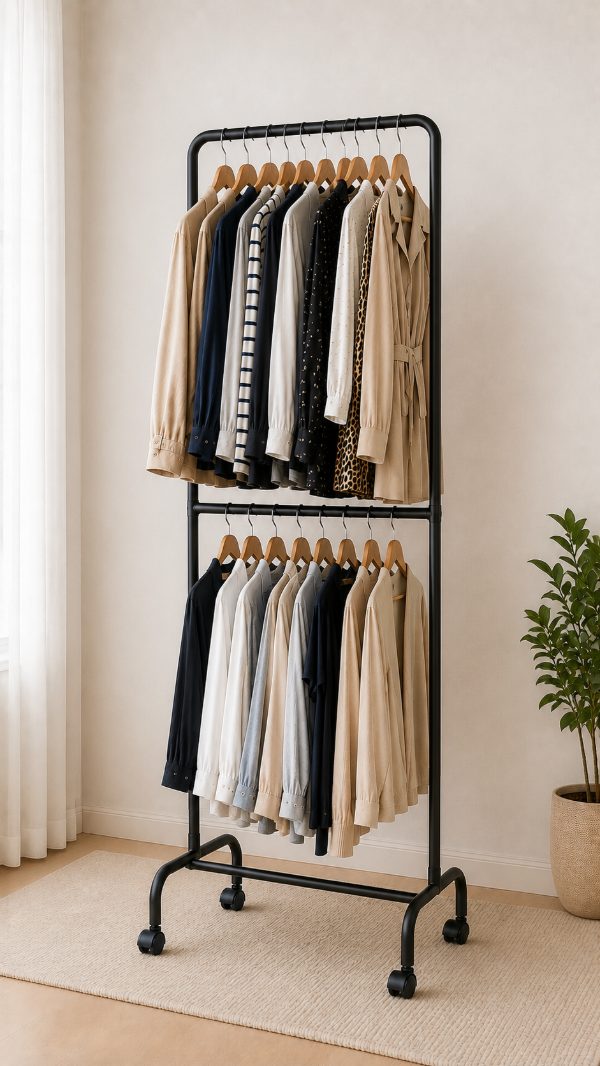 Producto - PERCHERO DE DE PIE 180X60 CON RUEDAS