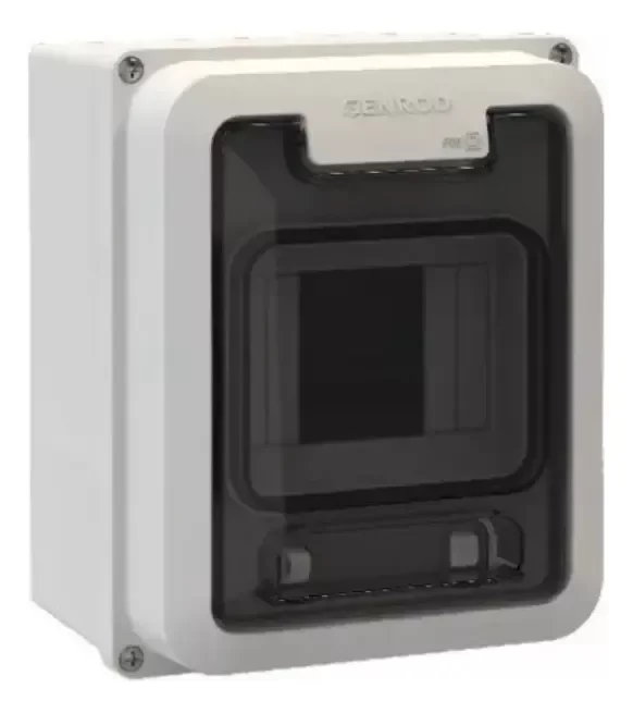 Producto - Caja Termica Exterior PVC Gris para Pilar IP65 4 Módulos - Genrod