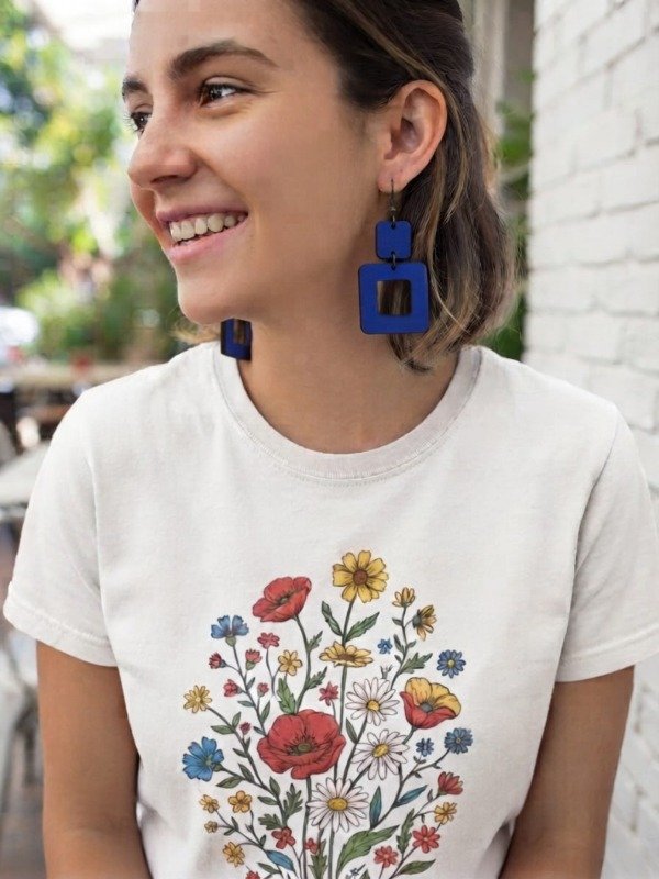 Producto - Aros Retro / Azul Mar