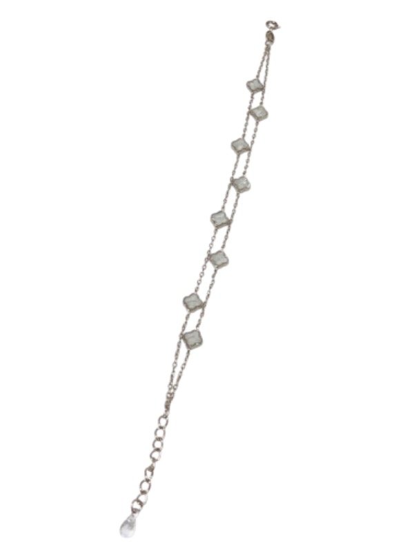 Producto - Pulsera Doble Plata 925 Trébol nacar