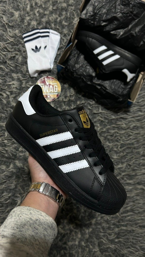 Producto - ADI SUPERSTAR BLACK GOLDEN WHITE