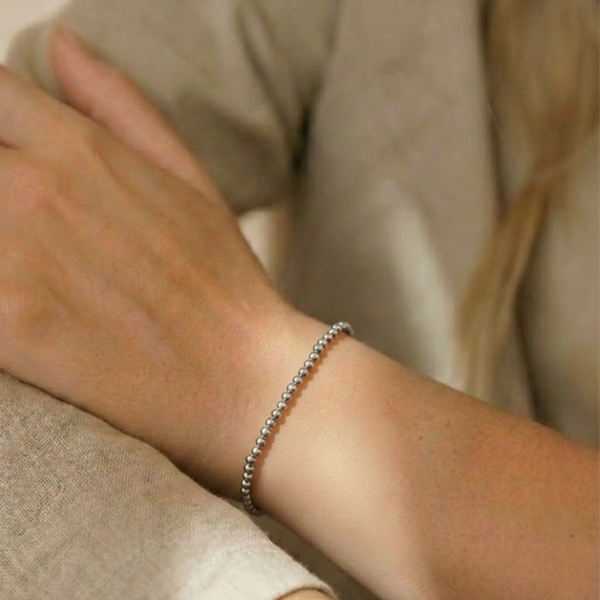 Producto - PUL #FP - Pulsera bolitas de plata 2mm (DÓLAR)