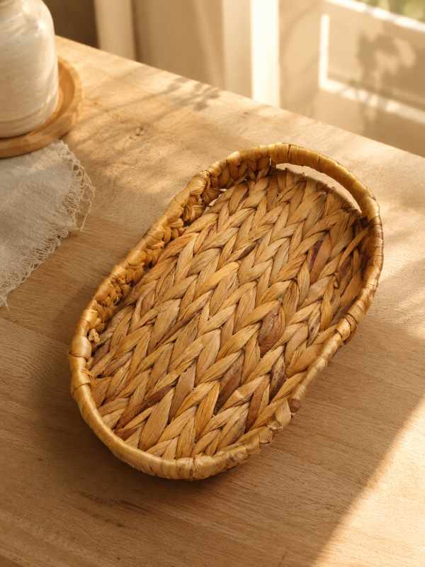 Producto - BANDEJA JACINTO NATURAL OVAL ART 8015
