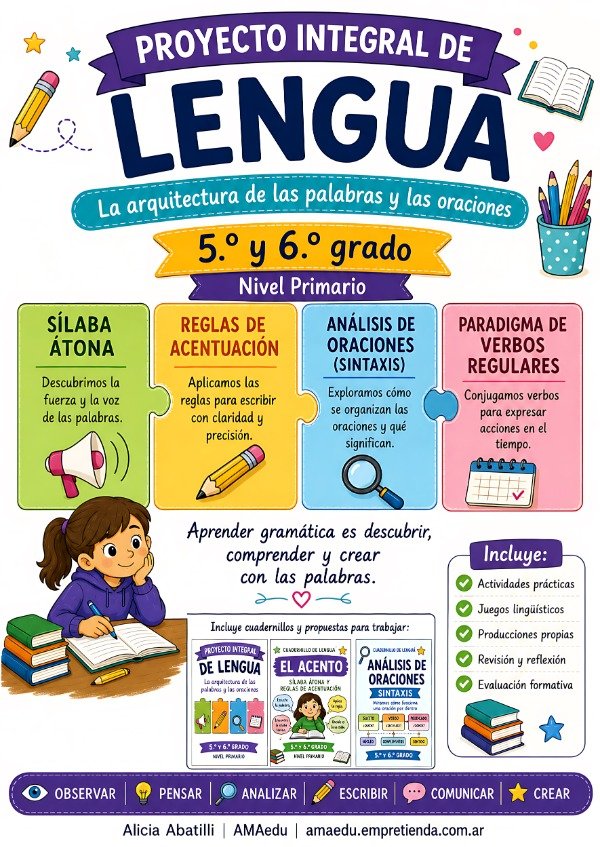 Producto - Proyecto Integral de LENGUA para Quinto y Sexto Grado