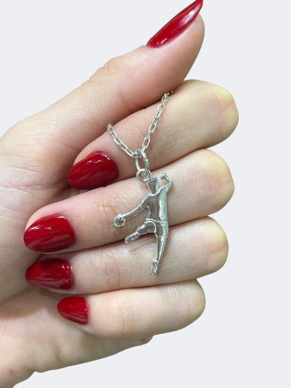 Producto - Dije Jugador de Volley Plata