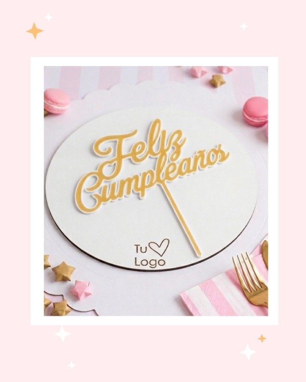 Producto - Combo Pastelería Creativa - Pack x 10 Base para Torta + Cake Topper Celebración - 2