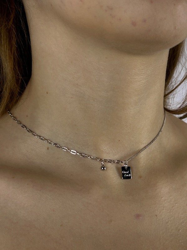 Producto - CADENA DE PLATA BUENA SUERTE 0390