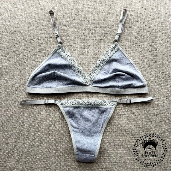 Producto - Conjunto s/ armar Puntilla Gris