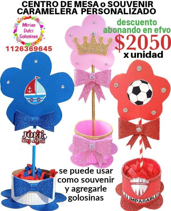 Producto - Centro de mesa o Caramelera personalizada