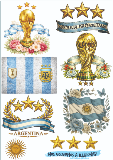 Producto - Stickers Patrios Ilusión Mundial