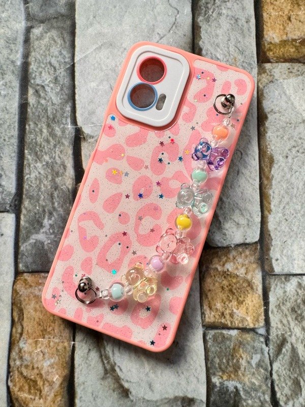 Producto - Funda alto impacto diseño con cadena Moto G73 animal print