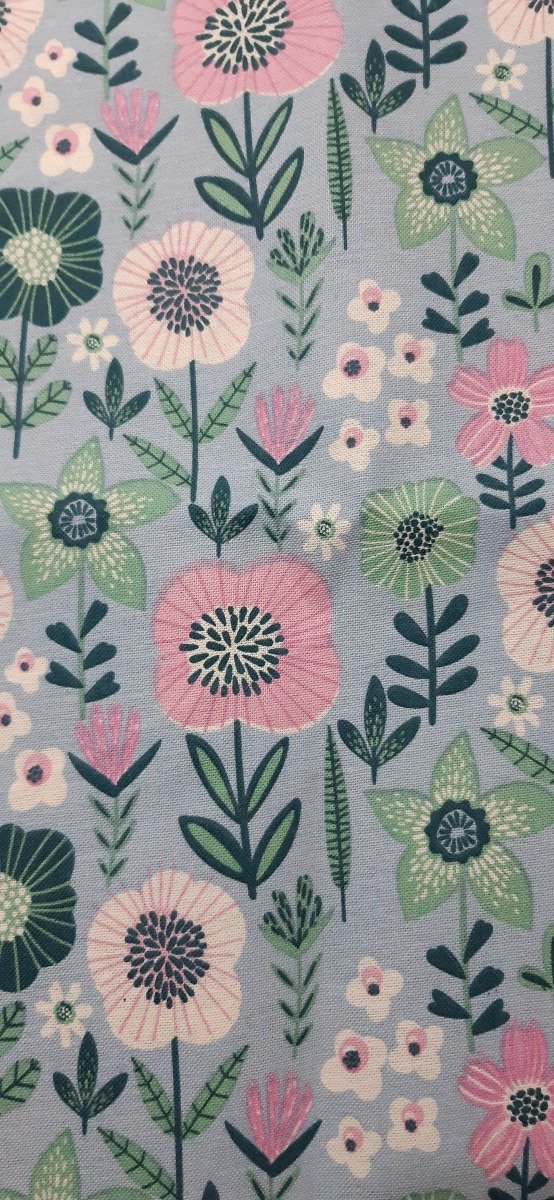 Producto - Neceser multiuso celeste con flores