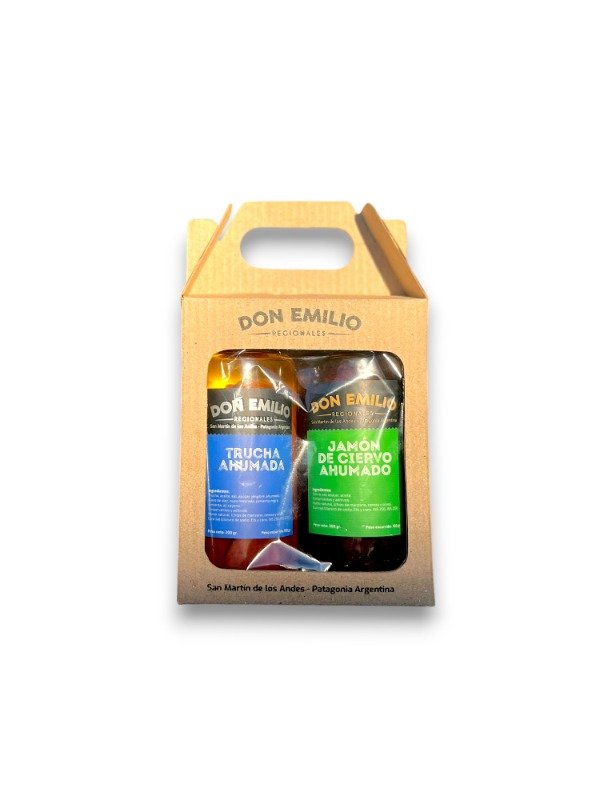 Producto - Dúo Trucha Ahumada + Ciervo Ahumado en Aceite Especiado - Don Emilio x400gr