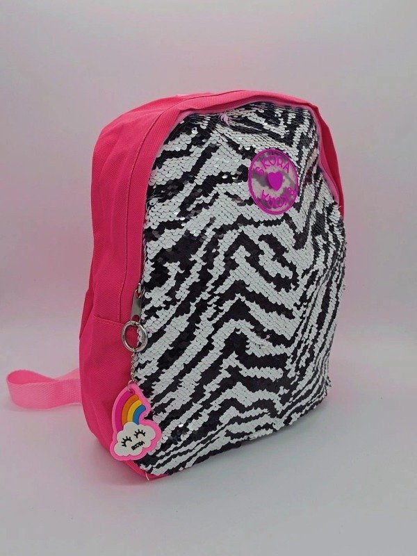 Producto - Mochila skora lentejuelas rosa