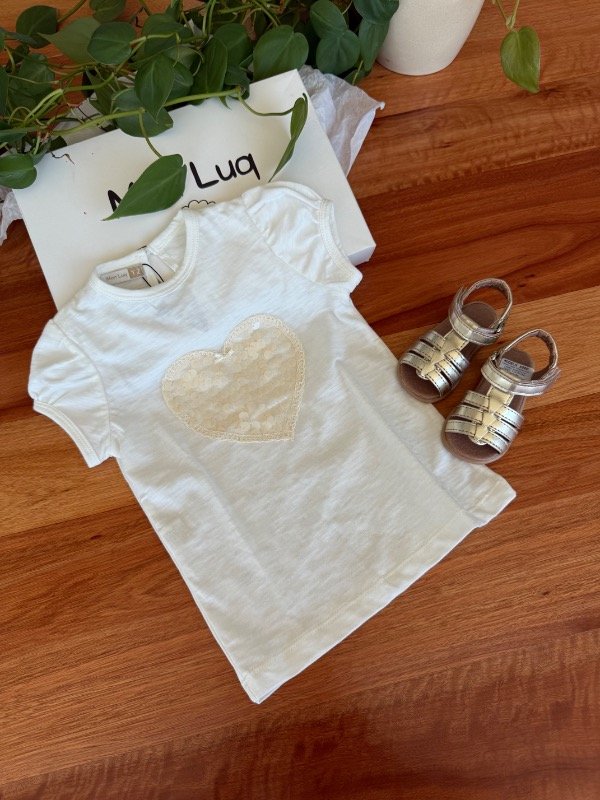 Producto - Remera Nena Corazón Lentejuelas