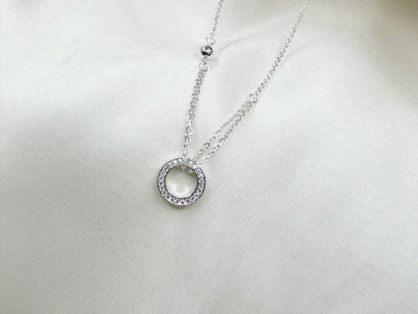 Producto - Cadena con dije círculo con cubic
