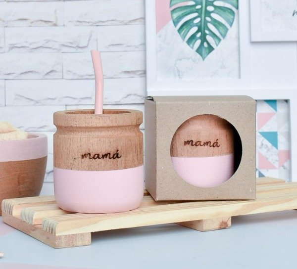 Producto - DÍA DE LA MADRE - Mate Madera + Bombilla