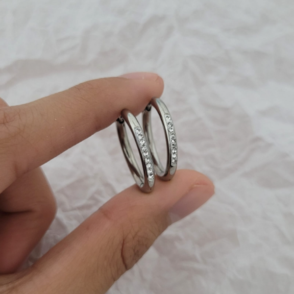 Producto - Argollas Lisas Strass