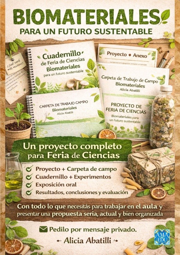 Producto - Proyecto BIOMATERIALES (Feria de Ciencias)