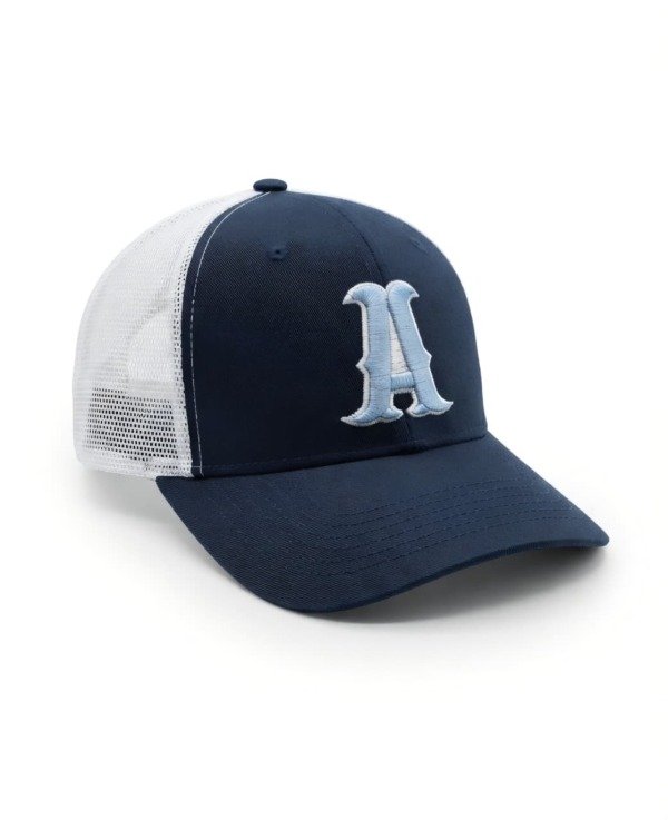 Producto - Letra "A" azul blanco logo celeste