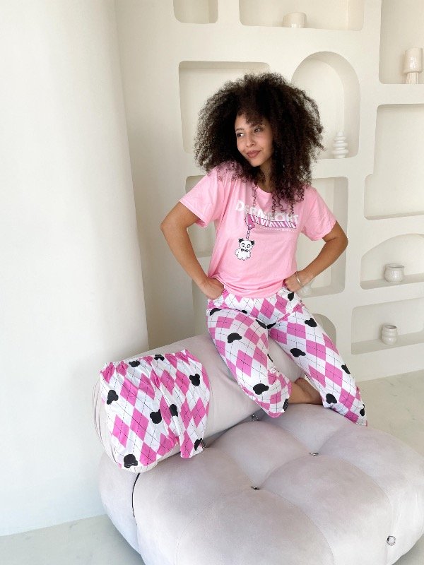 Producto - Pijama 3 piezas / Cuadrillé - 1