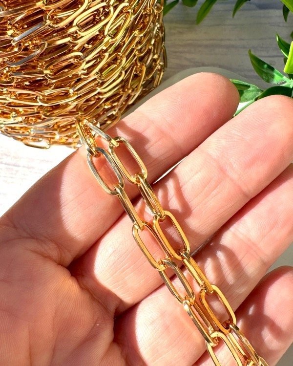 Producto - CADENA ESLABON LARGO DORADA 1CTM