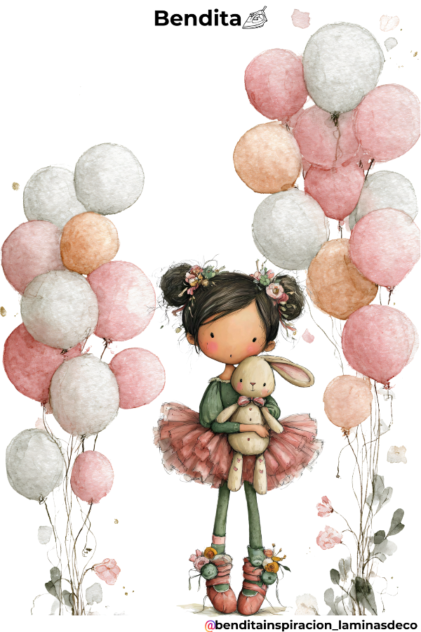 Producto - Bendita Plancha Nena con globos