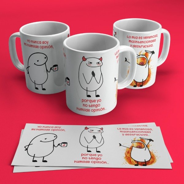 Producto - Plantilla para taza Flork Humilde opinión
