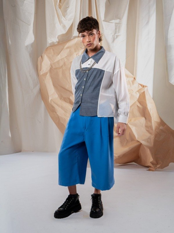 Producto - Camisa Reco - Geometría gris I